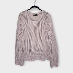 NAADAM Cashmere Open Knit Stitch Sweater Cream Tan Women's XL